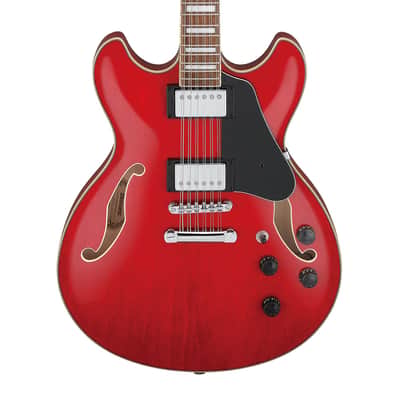 Used Ibanez AS7312-TCD Artcore 12-String Semi-Hollow - Trans Cherry Red image 1