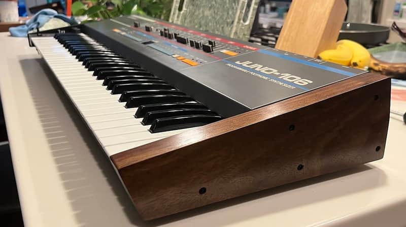 Roland Juno-106 Synthesizer Walnut Replacement Sides