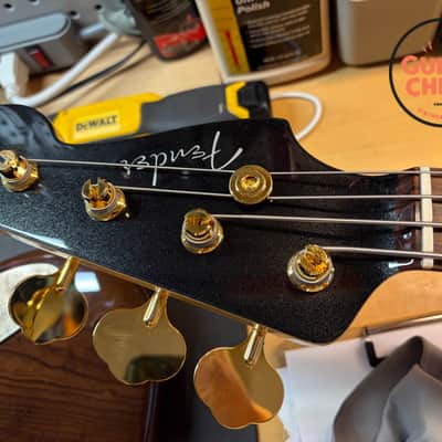 2025 Fender MIJ Japan Traditional 60s Precision P Bass Black Pearl Matching Headstock Gig Bag image 16