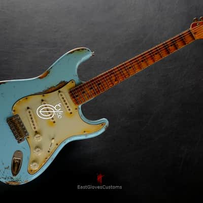 Fender Stratocaster  ST57- US SBL Sonic Blue Made in Japan Medium Aged Relic  RARE image 19