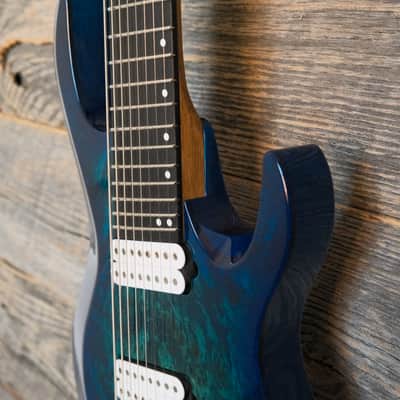 Used Kiesel 2022 Aries Multiscale 8-String Guitar - Aquaburst Gloss w/Bag image 4