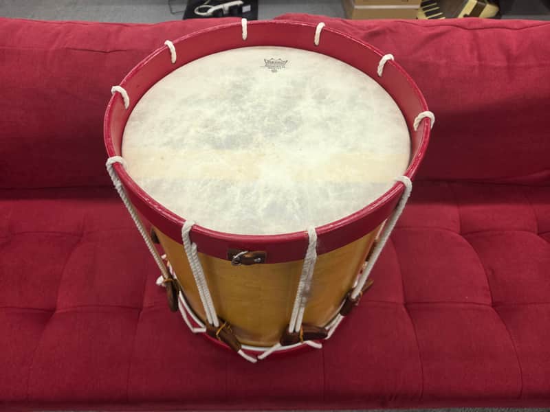 Florance Drum Company Rope Tuned Field Snare 15x15 - Natural/Red image 1
