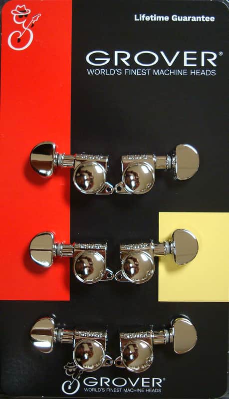 Grover 205-18N Mid-Size Rotomatic 3 x 3, Tuning Machines, Nickel image 1