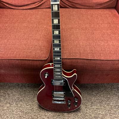 Drifter HLP-2W Les Paul Copy Lawsuit Guitar Trans Red 1970's image 4