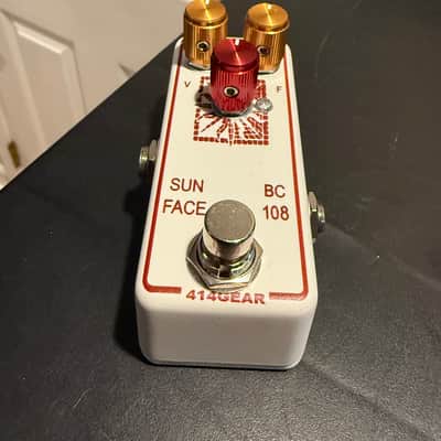 Mini Hand-Built clone BC108 Fuzz Sunface Powder coated white with 2k satin clear coat image 4