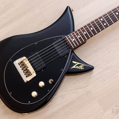 1980s Tokai Blazing Fire Talbo A-100D Vintage Aluminum Body Guitar HH Black, Japan image 1