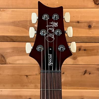 PRS SE Special Semi-Hollow Electric Guitar - Orange Tiger Smokeburst image 3