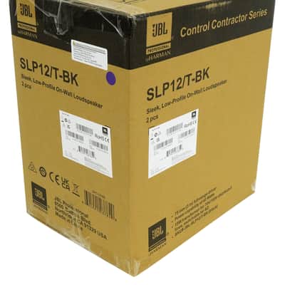 Pair JBL SLP12/T-BK Sleek Low-Profile On Wall Mount 3" 70v Commercial Speakers image 11