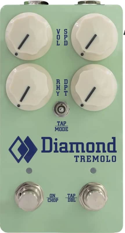 Diamond Tremolo Effects Pedal, Surf Green image 1