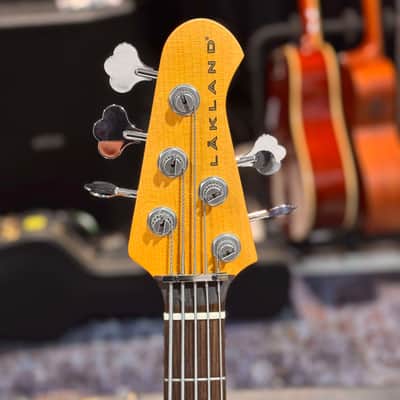 Lakland USA Classic 55-Dual J  5-String Bass Rosewood Fretboard Sunburst finish image 8