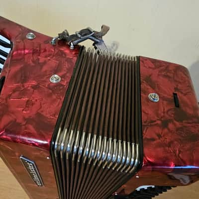 Weltmeister Serino Piano Accordion 120 Bass Made in Germany Buttons Straps Vintage image 5