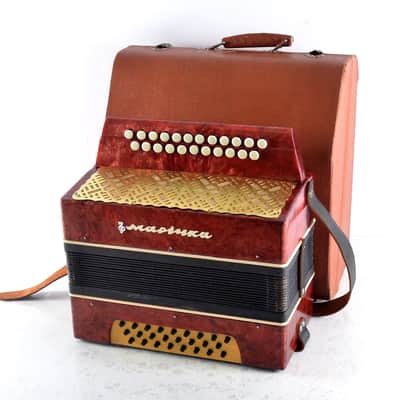 Vintage Marichka Button Accordion, USSR Concertina, Folk Instrument image 24