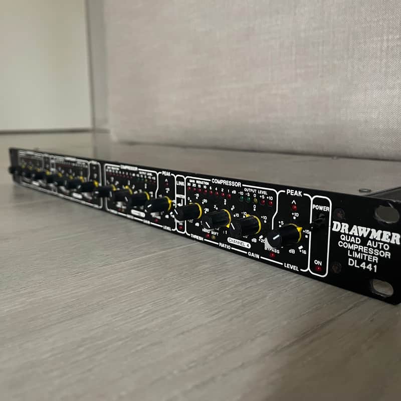 2010s Drawmer DL441 Quad Auto Compressor Limiter Black