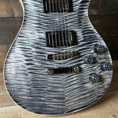 PRS Wood Library McCarty 594 Flamed Maple 10 Top, Swamp Ash Back, Stained Flamed Maple Neck, Bound Ebony FB - Satin Charcoal 418878 image 2