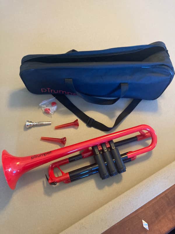 pTrumpet PTRUMPET1R Student Model Plastic Trumpet 2010s - Red image 1
