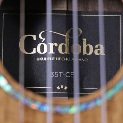 Cordoba 35T-CE Tenor Ukulele 2021 Model - Natural w/Gig Bag and Extra Strings image 18