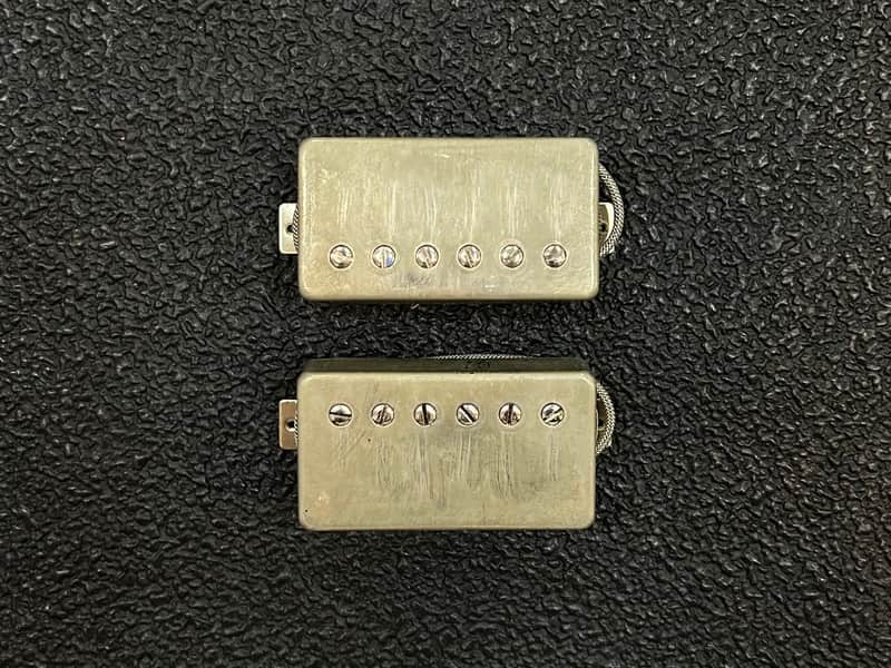 Pete A Flynn Pickups PAF Style Humbucker Pickup Set w/ Aged Nickel Covers image 1