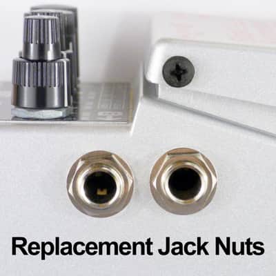 Nickel M9 Metric 1/4" Input Output Jack Replacement Nuts - Pedal Guitar Amp - 5 Pack - Made In Japan image 4