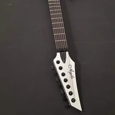 Agile 7 String Electric Guitar w/Floyd Rose 25.5" Scale Interceptor Pro 725 EB EMG White image 5