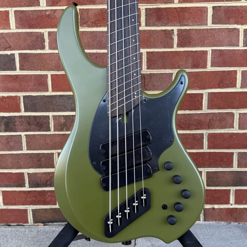 Dingwall KK3 Kyle Konkiel Signature Model, Limited Edition, Matte Army Green, Alder Body, Maple Neck, Rosewood Fretboard, EMG Preamp, Dingwall Gig Bag, SN# 20007 image 1