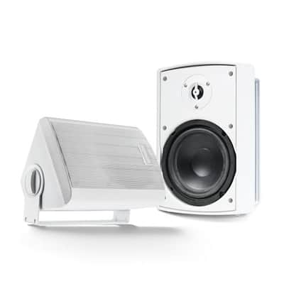 Gemini Sound GHSI Active/Passive Bluetooth Outdoor Speakers- Daisy Chain Capable, IP44, Wall Mount (Black, 100 Watts) image 1
