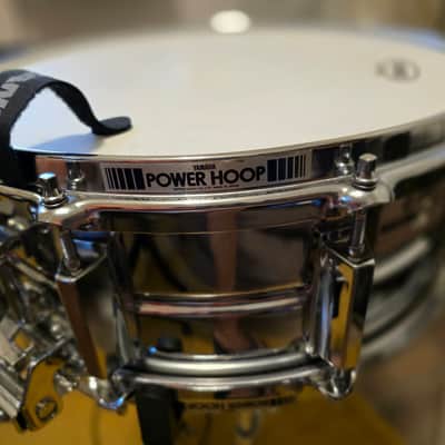Yamaha SD-295 5.5x14" 10-Lug Steel Snare Drum 1980s - Chrome image 9