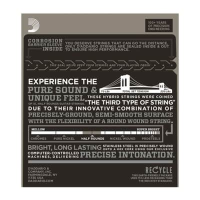 D'Addario E-Guitar Strings EHR370 11-49 Half Rounds Stainless Steel - Electric Guitar Strings image 2