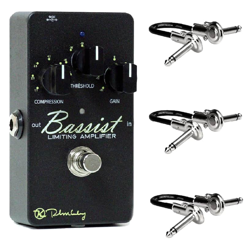 Keeley Bassist Limiting Amplifier Bass Compressor Pedal, 3 Patch Cable - Bundle - New image 1