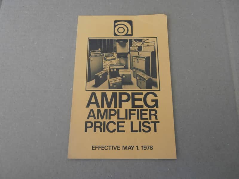 Vintage May 1978 Ampeg Amplifier Price List! Rare, Original Case Candy, Paperwork! image 1