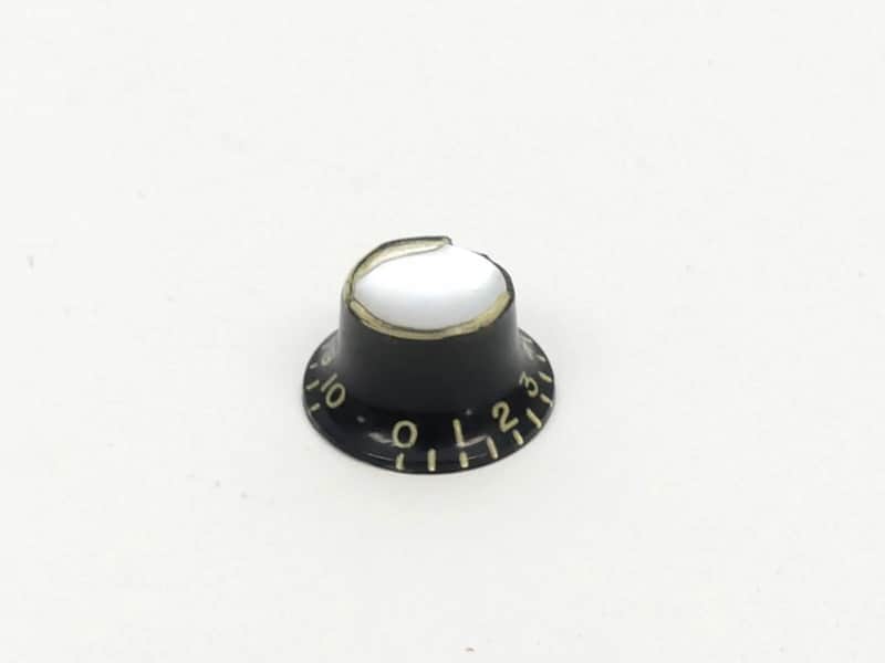 Vintage 1966 Gibson SG Black Top Hat Reflector Knob Volume Tone Black NO LETTERING (2 of 2) image 1