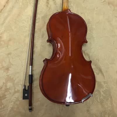 Celestini 1/8 Size (10")  Advanced Student Violin Gloss Finish-Real Wood/Ebony-Shop Setup! image 3