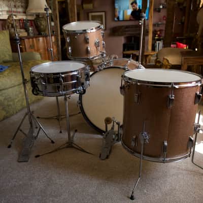Ludwig 980 Super Classic 1966 - Champagne Sparkle with full factory checklist & original drum heads image 2