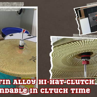 Hi-Hat Clutch Deluxe Version by Griffin | Alloy Metal Speed Threads | Universal to Fit Most Hi-Hat Rods & Hihat Stands | Red locking Nut Model# U-AJ-Clutch-f image 9