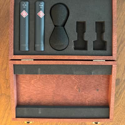 Neumann KM 184 mt Small Diaphragm Cardioid Condenser Microphone Matched Stereo Pair 1993 - Present - Matte Black image 1