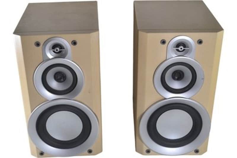 JVC SP-UXP7 Bookshelf Speakers Compact Cherry Wood High-Quality Sound image 1
