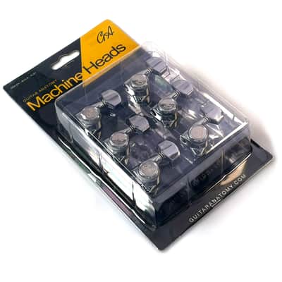 Tuners for Stratocaster and Telecaster Guitars - GA05 Machine Heads - Chrome 6-in-line RH image 2