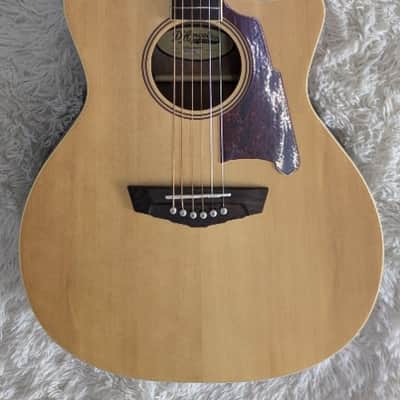 D'Angelico Premier Gramercy Solid Top Electric Acoustic Guitar - Natural Finish image 9
