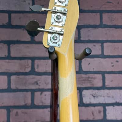 Woodcraft Electric Guitars Retro-Modified Bobcat 4 Relic Sunburst Custom Bass 34" Scale image 5