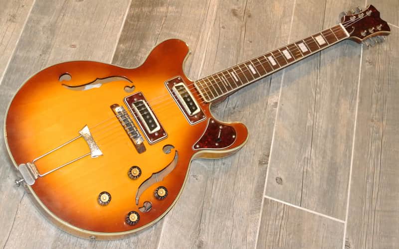 1970's Aria Diamond Electric Hollowbody - Made in Japan - Univox Coily image 1