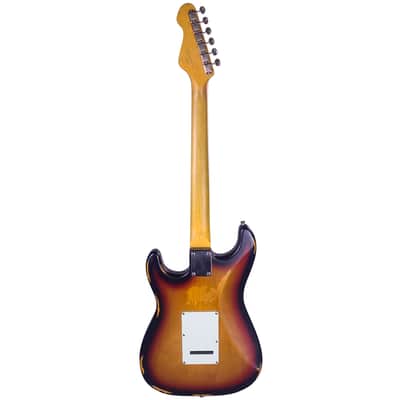 Vintage V6MR-SB Icon Series SSS with Rosewood Fretboard- Distressed Sunburst (Used) image 3