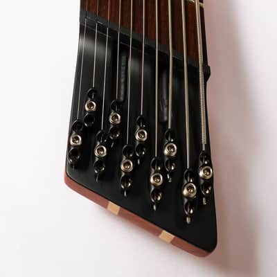 Agile 10 String Fan Fret Headless Electric Guitar CHIRAL PARALLAX 102528 EB CEP SS SATIN GREEN / BL image 3
