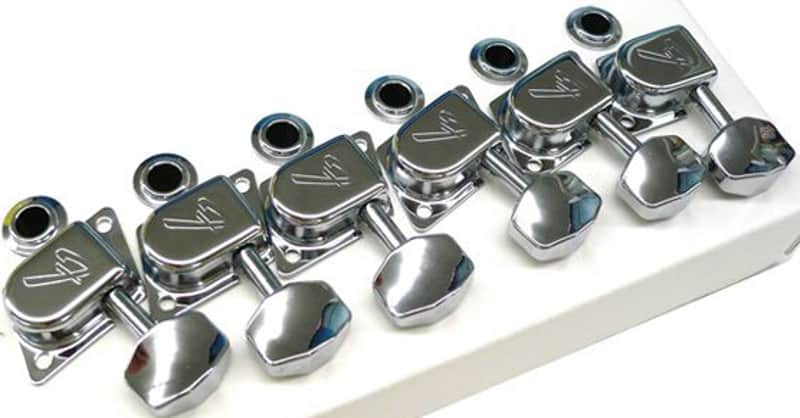 Fender Genuine 70s "F" Style Stratocaster/Telecaster Tuning Machines Chrome, Set of 6 image 1