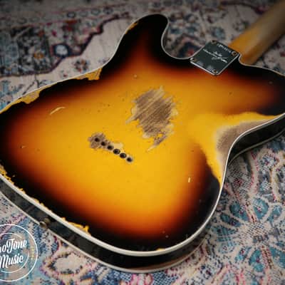 2022 Fender Custom Shop 65' Tele Custom Heavy Relic 3 Tone Sunburst image 25