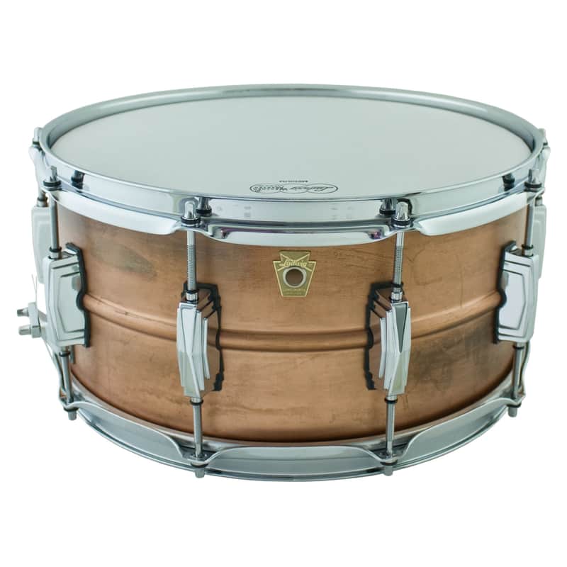 Ludwig LC663 Raw Copper Phonic 6.5x14" Snare Drum image 5