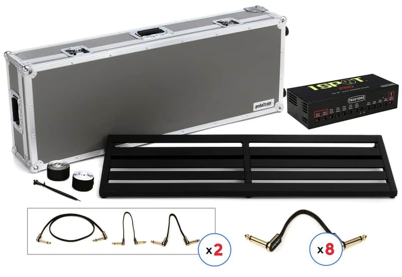 Pedaltrain Terra TCW 42x14.5-inch Pedalboard with CIOKS DC7 Power Supply and Wheeled Tour Case image 1