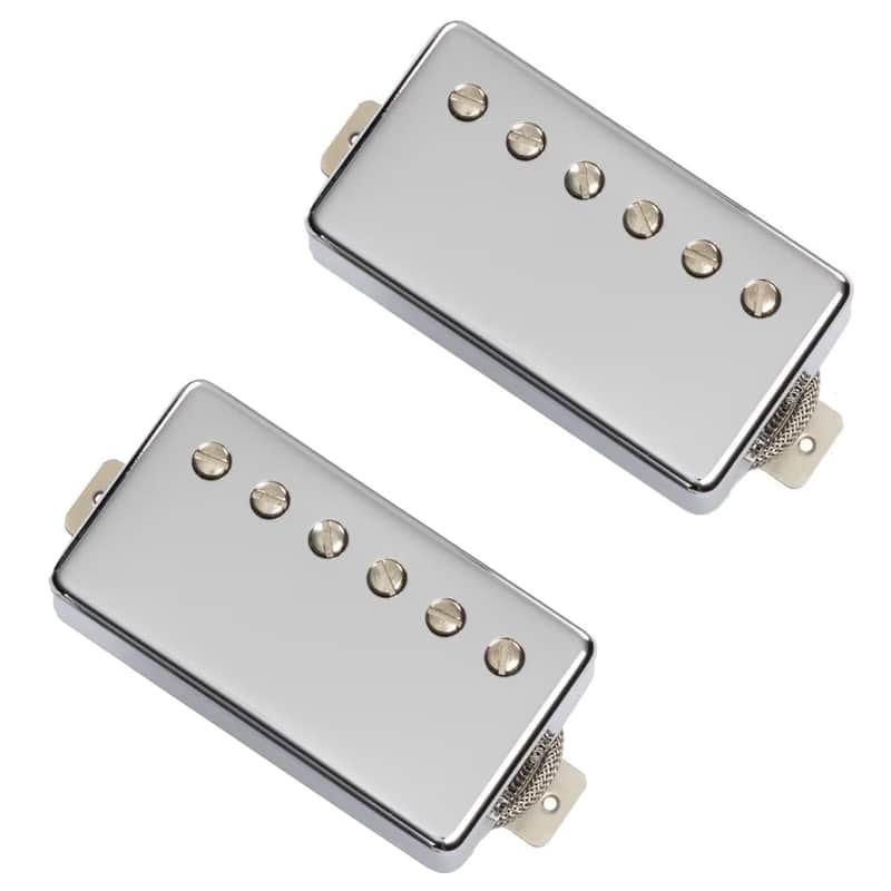 Mojotone 59 Clone Vintage Braid Humbucker Pickup Set - Nickel - S3PAF728-S-N image 1