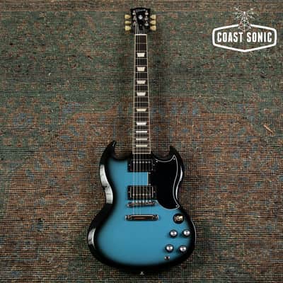 2024 Gibson SG Standard '61 Reissue Pelham Blue Burst Custom Color, with case image 2