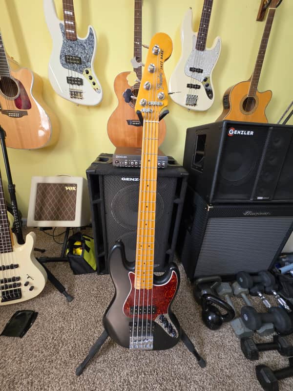 Fender Modern Player Jazz V 2013 - Black Satin image 1
