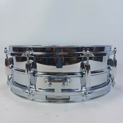 Ludwig Steel Rocker 8Lug Snare Drum 80s 5x14"Vintage Chrome Black/White #841227 image 7
