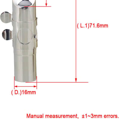 Silver Nickel-plated B-flat Soprano Saxophone Mouthpiece with Ligature Reed image 2